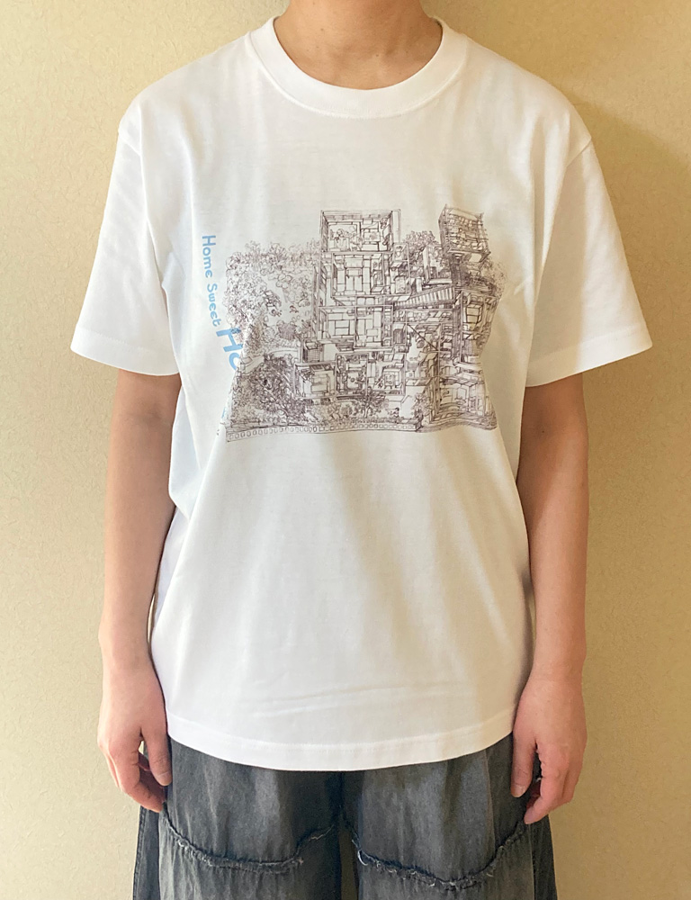 記憶の中の家スケッチ Tシャツ（白）