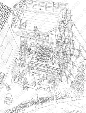 前見返し｜納屋ハウススケッチ